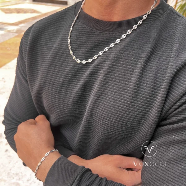 Ensemble de Coffee Bean Chain & Coffee Bean Bracelet