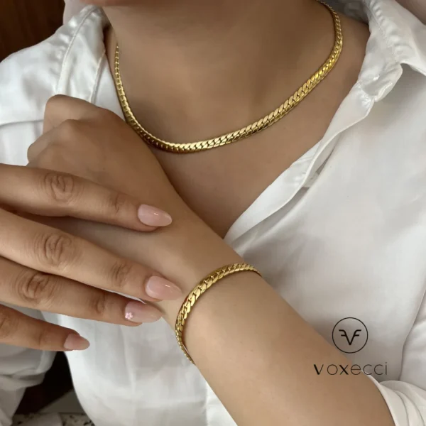 Ensemble de Golden Radco Chain & Bracelet