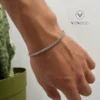 picture of the light grande stainless-steel bracelet displayed on a hand
